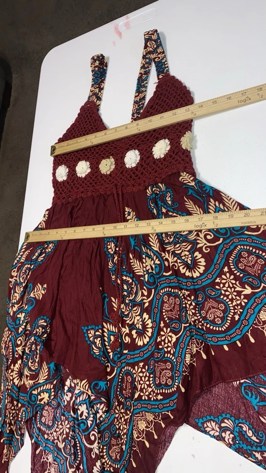 Camiseta sin mangas Y2k 90s para mujer Borgoña Crochet Floral Tejido Babydoll Coqueta Cami S Foto 3 de 4