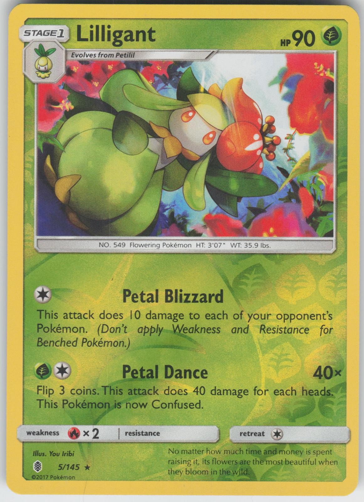 Lilligant 5/145 Guardians Rising Reverse Holo Pokemon TCG Near Mint