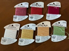 Needlepoint Embroidery Thread Lot of 7 Asst Color Metallic Rainbow Gallery