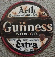Arth Guinness Sons Co. LTD. Guinness Sons Extea Metal... Pre- Distressed.