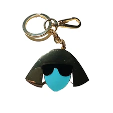 Golden Hair Girl Keychain Purse Clip Sunglasses Turquoise