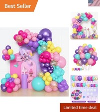 153pcs Purple Blue Pink Balloon Garland Arch Kit, Different Sizes 18 12 10 5 ...