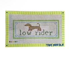 Hand painted Weiner dog Needlepoint Canvas 13 Mesh Sweigart Mono