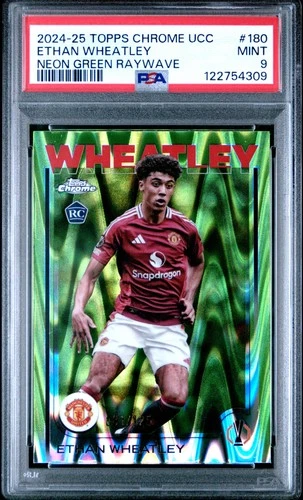 2024-25 TOPPS CHROME UEFA CLUB COMPETITIONS #180 ETHAN WHEATLEY 81/125 PSA 9