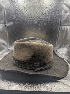 Brown Black Men's Cowboy Hat Wide Brim Solid Pattern Western Style for Men
