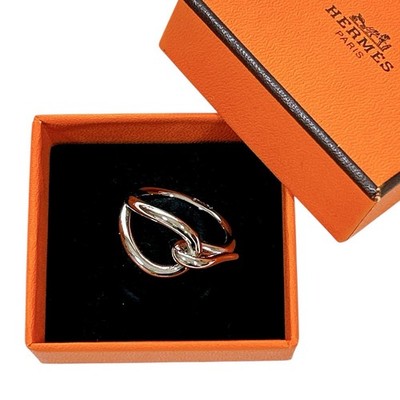 HERMES Schalring ''Jumbo'' silberfarben 0,8'' Durchmesser mit Box Metall...