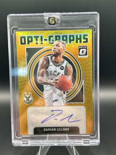 2024-25 Panini Donruss Optic Damian Lillard Opti-Graphs Gold Auto 1/10