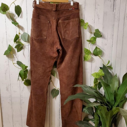 SCHOTT suede leather pants made in USA schott American casual w28 - Picture 16 of 18