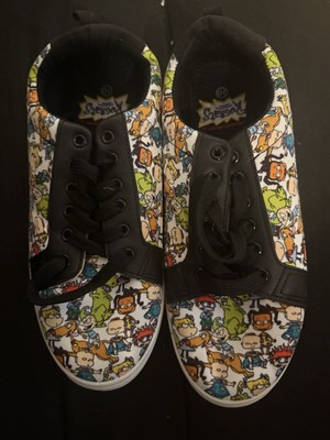 Viacom Rugrats Nickelodeon Cartoon All Over Print Lace Up Shoes Sneakers Size 10