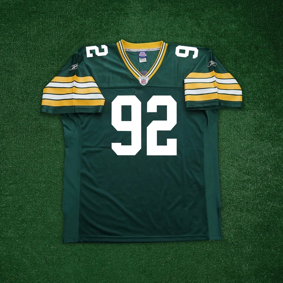 Camiseta Reggie Blanca Reebok Green Bay Packers NFL Auténtica Sobre el Campo EQT Casa Foto 2 de 4