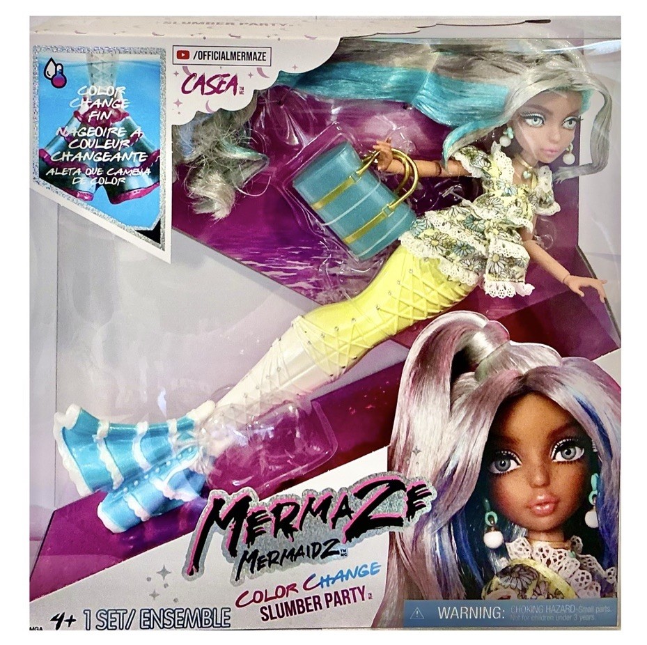 Mermaze Mermaidz Slumber Party Colour Change Casea Doll Age 4+ BRAND NEW