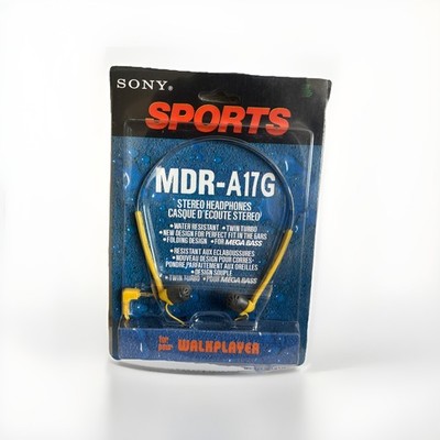 Vintage 90s Sony Sports MDR-A17G Walkman Headphones - New