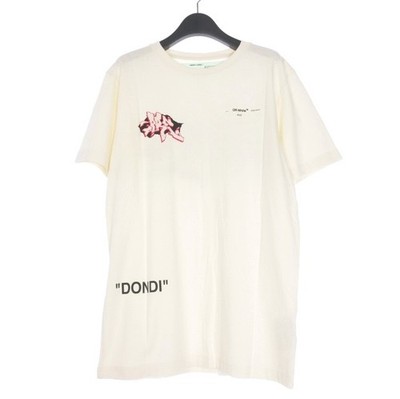 Off White OFF WHITE DONDI GRAFFITI S/S SLIM TEE Print Tshirt Cut and Sewn Short