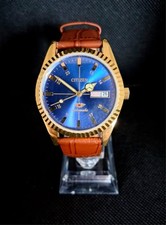 Vintage Mens Automatic Citizen Eagle 7 Blue &...