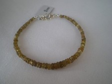 Golden Tanzanite graduated bracelet, 20 carats, 0.95 grams 925 Sterling Silver