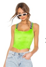 I.Am.Gia Siobhan Corset Top Size Medium Neon Green