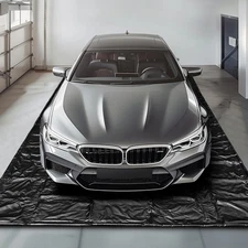 Garage Floor Mat, (7'9" x 18") Under Car Waterproof Containment Mats, Oil Mat...
