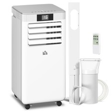 HOMCOM 10000 BTU Mobiles Klimagerät Indoor Tragbares Klimagerät mit RC, weiß