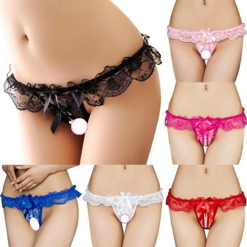 Sexy Women Thong G-String Pearl Panties Crotchless Brief Underpants Lingerie - Picture 2 of 18