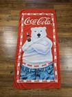 Vtg 90s Coca Cola Polar Bear Beach Towel Cool Hip Hop Bear Red 54"x28"