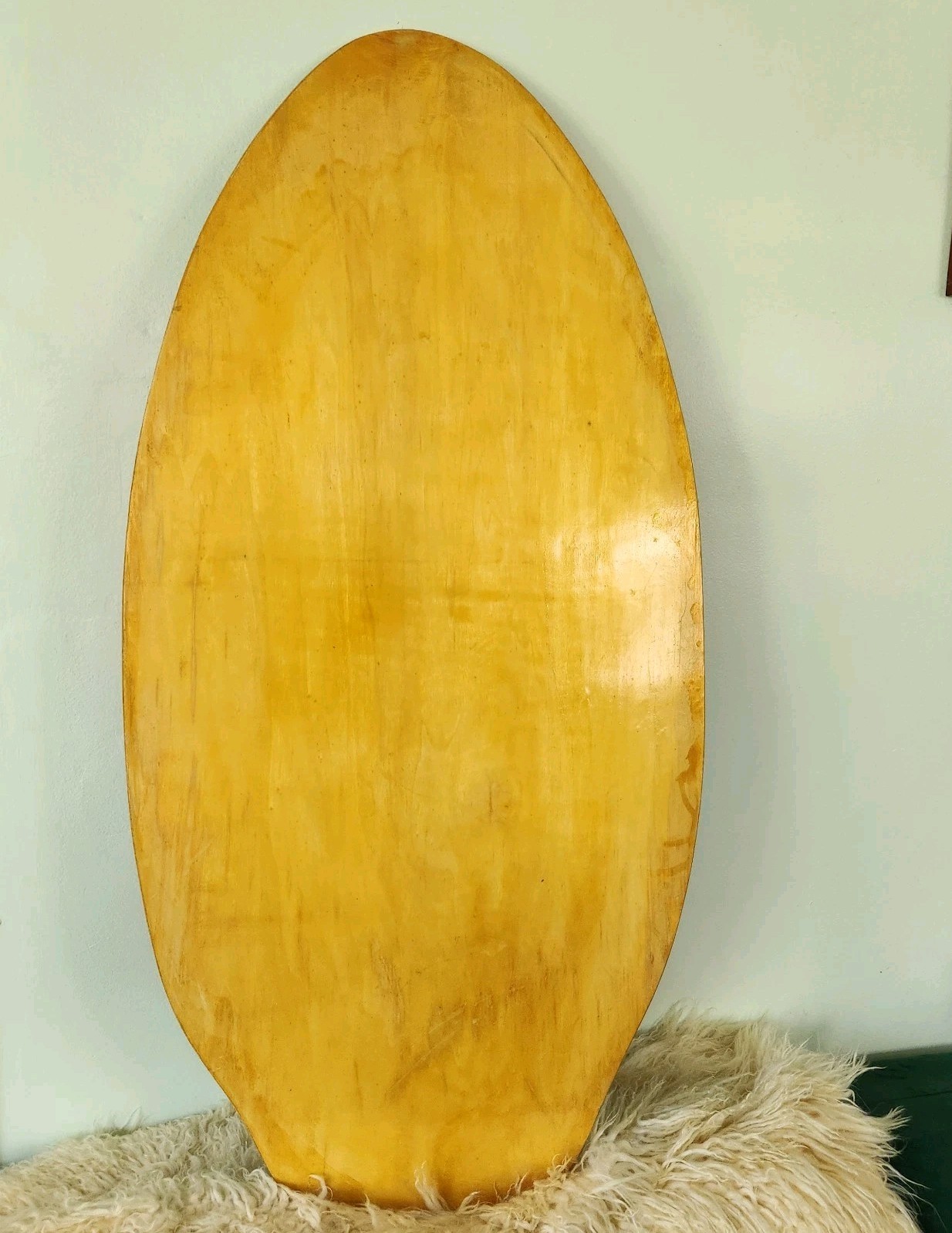 Vintage Skim Boogie Board RARE Surf Chopper Iron Cross Beach House Man Cave Wood