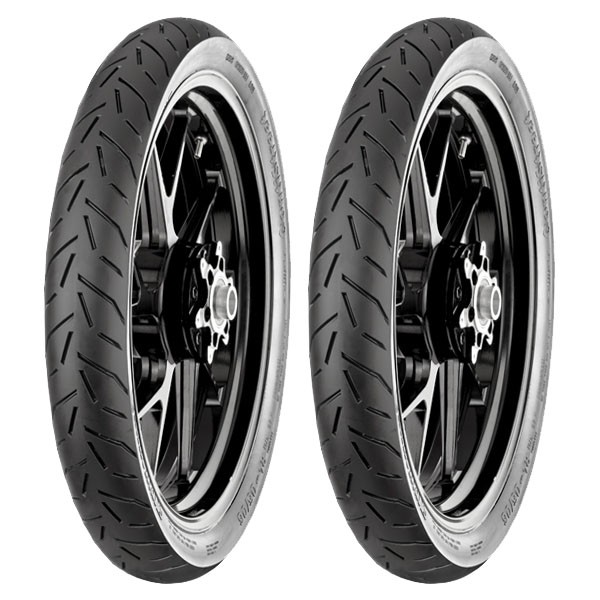 TYRE PAIR CONTINENTAL 2.75-17 47P + 80/90-17 50P STREET