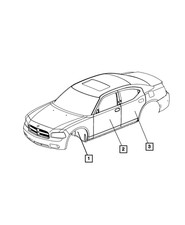 Genuine Mopar Rear Door Decal Left 1MP69HA5AA