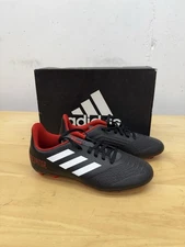 Adidas Predator Soccer Cleats 18.4 FxG J Core Sz 4 Black Cloud White Red DB2323