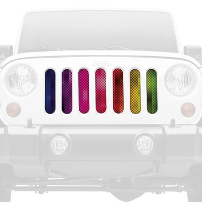 For Jeep Gladiator 24 Dirty Acres 1-Pc Pixelation Style Perforated Main Grille
