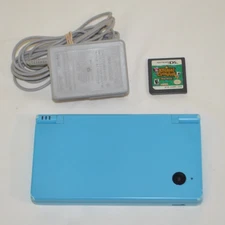 Nintendo Gameboy DSi TWI-001 Sky Aqua Light Blue w/Charger & Animal Crossing