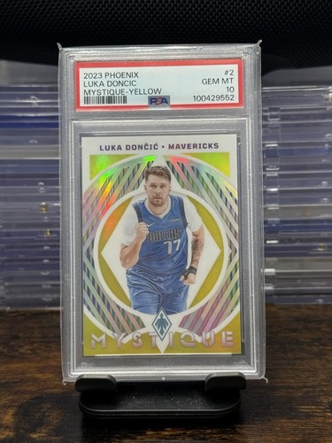 2023 Panini Phoenix Luka Doncic Mystique Yellow #35/35 PSA 10 Bookend! POP 2