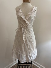 Jovovich-Hawk for Target Polka Dot Wrap Dress Ruffle Sleeveless L