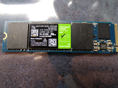 Western Digital WD Green SN350 1TB M.2 2280 NVMe SSD WDS100T2G0C #00703