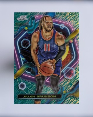 Jalen Brunson- 2023-24 Topps Cosmic Chrome Basketball No.81 Aqua Equinox /149