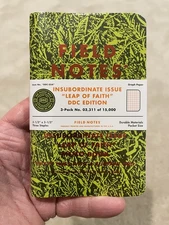 FIELD NOTES INSUBORDINATE LEAP OF FAITH NOTEBOOK 3pk SEALED LIMITED GRAPH DDC054