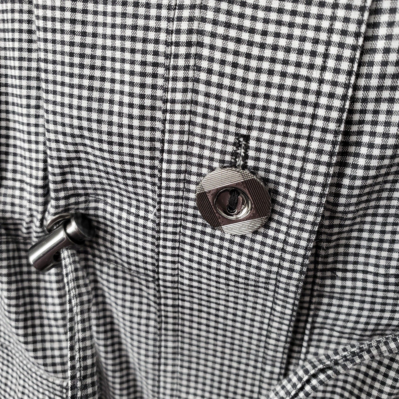 Cali & York Women Gingham Vest XL Cinch Waist Preppy Casual Modern Career