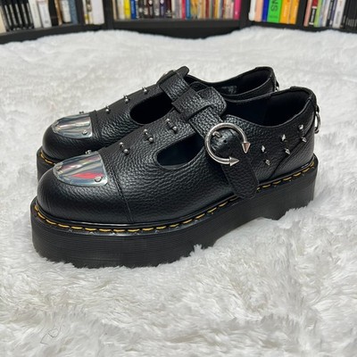 DR MARTENS BETHAN PIERCING PLATFORM SHOES SIZE 10 T BAR MARY