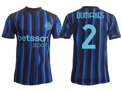 Maillot Dumfries Inter Home 2025 2026 noir officiel adulte enfant - Photo 1/4