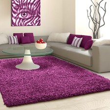 THICK FLUFFY SHAGGY RUGS 5CM SOFT PILE RUG CARPET LIVING ROOM BEDROOM KITCHEN UK