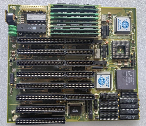 Motherboard PCChips M321 rev 2.5, ISA, SIMM ,CPU Am386 DX/DXL-40, PGA132,PGA121