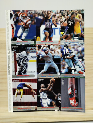 Sports Illustrated Kids 2002 01 Uncut Card Sheet Chris Webber Corey Dillon
