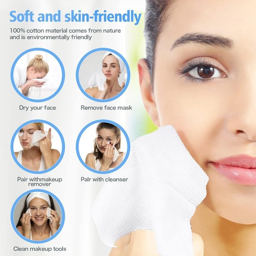100 Count Disposable Face Towel,Thickening Ultra Soft Washcloths,Facial Cotton T - Picture 4 of 9