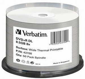 Facts regarding Verbatim DVD+R 8.5GB 8x Tempo Twin Layer Extensive Thermal Printable DVD Disc Pack 50 graphic about Verbatim Dvd R Printable identify Data concerning Verbatim DVD+R 8.5GB 8x Tempo Twin Layer Huge Thermal Printable DVD Disc Pack 50