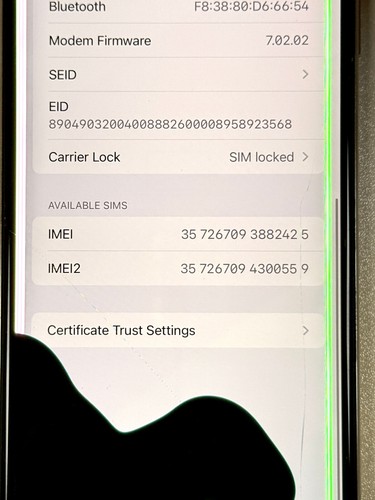 Apple iPhone XS Max 6.5" 256GB Silver White AT&T A1921 iOS 18 Cracked *READ* - Afbeelding 13 van 16