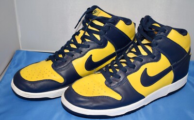 2020 Nike Dunk SP Retro High Michigan Yellow Blue UofM Size 13 CZ8149-700 ~J3#34