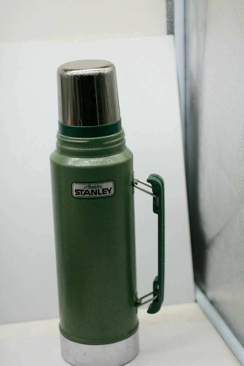 1980 Stanley Aladdin RH94 Green Steel Thermos 1 Qt No 13B Stopper