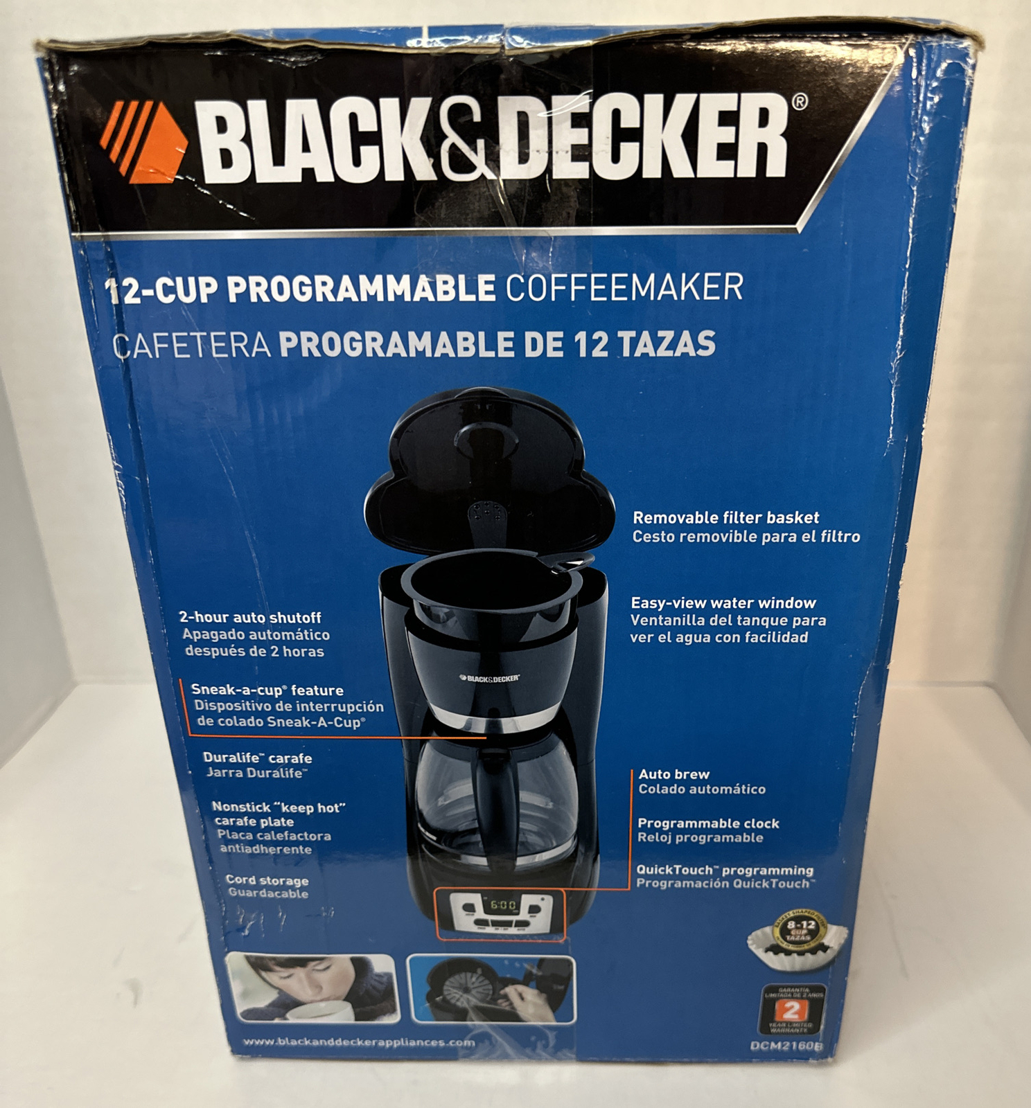 Black+Decker CM1160B 12Cup Programmable Coffee Maker, Black/Stainless