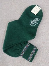 Vintage Pair Botany Wool and Cotton Kids Socks Unisex Size 6 NOS Green