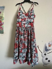 $278 ANTHROPOLOGIE TABITHA FLORAL SILK DRESS by TIMO Sz S