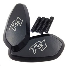 Motorcycle Mirror Base Plates Block Off For 2000-2008 2007 Yamaha YZF-R1 Black